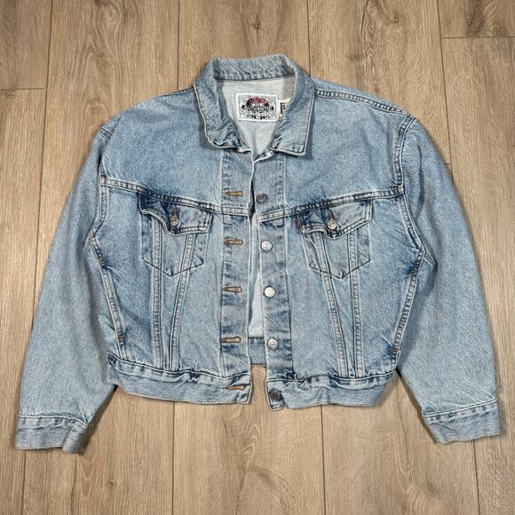 Levi's Jackets & Blazers - Vintage Levi's denim jacket womens small blue cropped trucker 90s